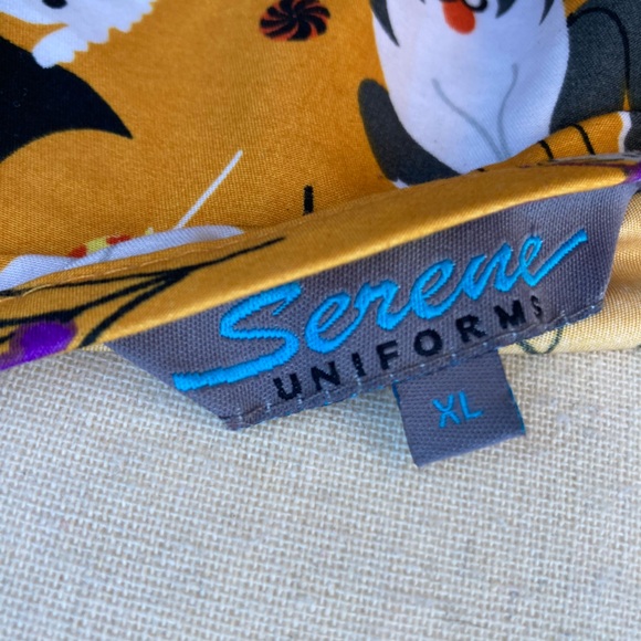 Serene Uniforms Orange Halloween Dogs Puppy Scrub Top XL Trick Or Treat - Picture 4 of 6